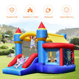 NNECW 5-in-1 Inflatable Kids Jumping Castle Bouncer with Slide No Blower