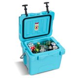 NNECW Portable Ice Chest with Cup Holders for Camping Blue