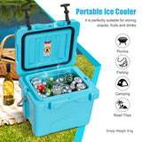 NNECW Portable Ice Chest with Cup Holders for Camping Blue