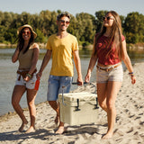 NNECW Portable Ice Chest with Cup Holders for Camping Coffee