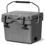 NNECW Portable Ice Chest with Cup Holders for Camping Gray