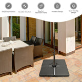 NNECW 4PCS Umbrella Base with Handle & Funnel for Patio