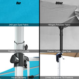 NNECW Round Cantilever Umbrella with Heavy-Duty Aluminum Pole for Garden-Navy