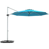 NNECW Round Cantilever Umbrella with Heavy-Duty Aluminum Pole for Garden-Navy