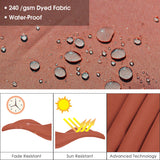 NNECW Round Cantilever Umbrella with Heavy-Duty Aluminum Pole for Garden-Red