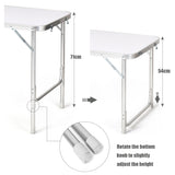 NNECW Portable Outdoor Aluminum Picnic Table with Zippered Storage Organizer for BBQ/Party