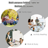 NNECW Portable Outdoor Aluminum Picnic Table with Zippered Storage Organizer for BBQ/Party