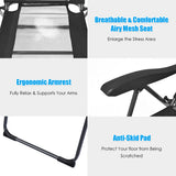 NNECW 4-Piece Patio Folding Recliner Chairs