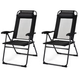 NNECW 2 Pieces Adjustable Reclining Chairs with Headrest