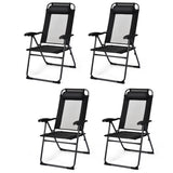 NNECW 4-Piece Patio Folding Recliner Chairs