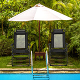 NNECW 4-Piece Patio Folding Recliner Chairs