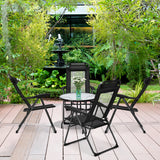 NNECW 4-Piece Patio Folding Recliner Chairs