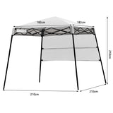 NNECW 2.1m x 2.1m Slant Leg Pop-up Canopy with Backpack for Camping-White