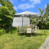 NNECW 2.1m x 2.1m Slant Leg Pop-up Canopy with Backpack for Camping-White