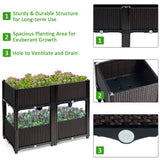 NNECW Set of 4 Raised Planting Container with Brackets for Garden