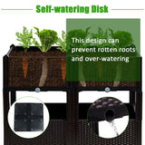 NNECW Set of 4 Raised Planting Container with Brackets for Garden