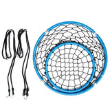 NNECW Net Hanging Swing Chair with Adjustable Hanging Ropes for Outdoor-Blue