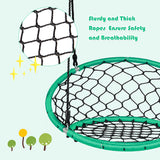 NNECW Net Hanging Swing Chair with Adjustable Hanging Ropes for Outdoor-Green