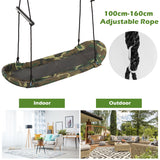 NNECW Outdoor Platform Swing with Soft Handles and Adjustable Height