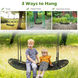 NNECW Outdoor Platform Swing with Soft Handles and Adjustable Height