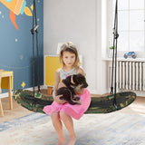 NNECW Outdoor Platform Swing with Soft Handles and Adjustable Height