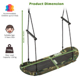 NNECW Outdoor Platform Swing with Soft Handles and Adjustable Height