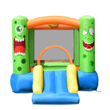 NNECW Inflatable Bounce Playhouse with Basketball Rim & Slide & Carrying Bag without Blower