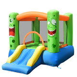 NNECW Inflatable Bounce Playhouse with Basketball Rim & Slide & Carrying Bag without Blower