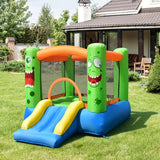 NNECW Inflatable Bounce Playhouse with Basketball Rim & Slide & Carrying Bag without Blower