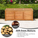 NNECW Wood Storage Box with Large Storage Space for Patio & Backyard