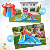NNECW Inflatable Water Slide with Climbing Wall without Blower