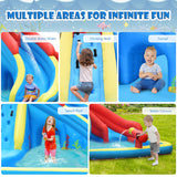 NNECW Inflatable Water Slide with Climbing Wall without Blower