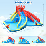 NNECW Inflatable Water Slide with Climbing Wall without Blower