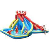 NNECW Inflatable Water Slide with Climbing Wall without Blower