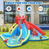 NNECW Inflatable Water Slide with Climbing Wall without Blower