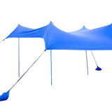 NNECW 3 x 2.8 M Portable Beach Sunshade with Waterproof Carry Bag for Camping Blue