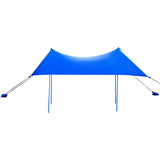 NNECW 3 x 2.8 M Portable Beach Sunshade with Waterproof Carry Bag for Camping Blue