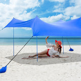 NNECW 3 x 2.8 M Portable Beach Sunshade with Waterproof Carry Bag for Camping Blue