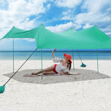 NNECW 3 x 2.8 M Portable Beach Sunshade with Waterproof Carry Bag for Camping Turquoise