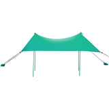 NNECW 3 x 2.8 M Portable Beach Sunshade with Waterproof Carry Bag for Camping Turquoise