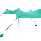 NNECW 3 x 2.8 M Portable Beach Sunshade with Waterproof Carry Bag for Camping Turquoise
