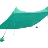 NNECW 3 x 2.8 M Portable Beach Sunshade with Waterproof Carry Bag for Camping Turquoise
