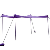 NNECW 3 x 2.8 M Portable Beach Sunshade with Waterproof Carry Bag for Camping Purple