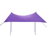 NNECW 3 x 2.8 M Portable Beach Sunshade with Waterproof Carry Bag for Camping Purple