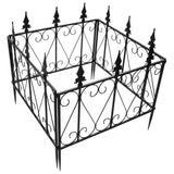 NNECW Metal Decorative Fence with Interlocking Design for Garden