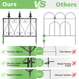 NNECW Metal Decorative Fence with Interlocking Design for Garden