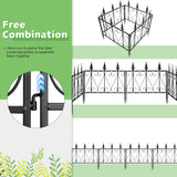 NNECW Metal Decorative Fence with Interlocking Design for Garden