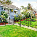 NNECW Metal Decorative Fence with Interlocking Design for Garden