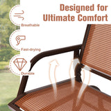 NNECW Loveseat Rocking Bench Chair for Patio &amp Backyard-Brown