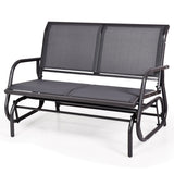 NNECW Loveseat Rocking Bench Chair for Patio &amp Backyard-Gray